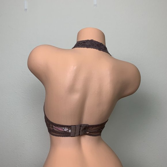 Victoria’s Secret PINK Floral Lace Halter Bralette Bra Top S - Picture 3 of 4